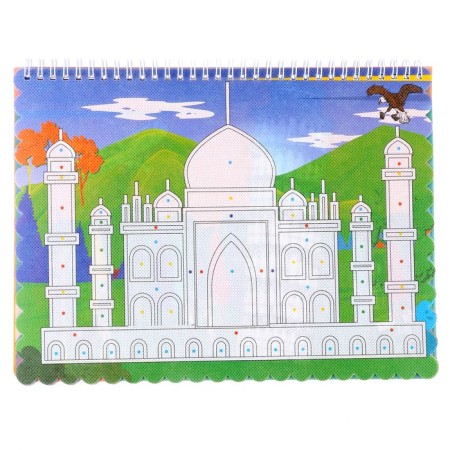Coloring book “Sights” Street Streets 12 centers, 3D glasses, water bottle-8