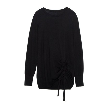 Female jumper with decorative assembly Conte Elegant, Size S, Black color-3