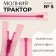 Lightning "Tractor", No. 5, connective, locking machine, 50 cm, pink/raspberry color
