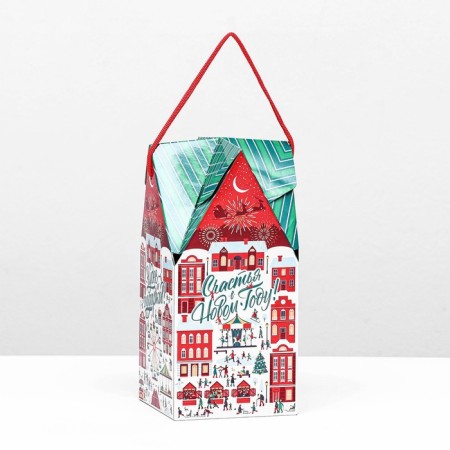 Gift folding box "Lunapark" 10.5 x10.5 x 21.5 cm