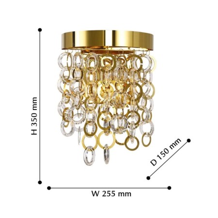 Wall lamp Leporem 255 mm, 150 mm, E14-2