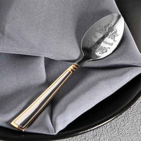 A teaspoon spoon with an engraving “You are the best”, in a gift box, 3 x 14 cm.-5