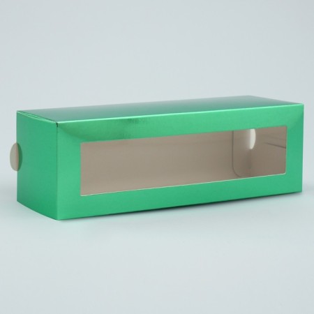 Makarun box, confectionery packaging "Green", 18 x 5.5 x 5.5 cm-2