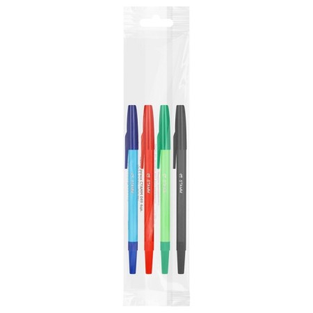 A set of ballpoint pens 4 colors "049", 1.0 mm node, euro suspension, mix