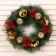 New Year's Wreath D-25 cm "Red flowers and bells" mix