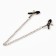 BDSM Assessoir Okopoki, clamps for nipples with a chain, metal, black