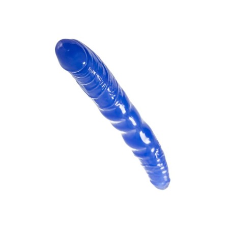 Toyfa Basic bilateral phallimitator, 28.5 cm, tp, blue color-3