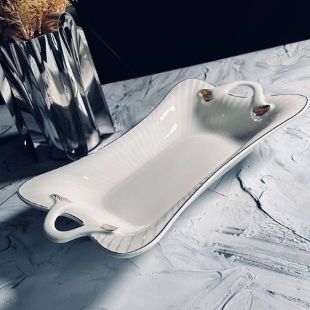 Rectangular dish Lenardi Marzipan, size 34x21x6 cm