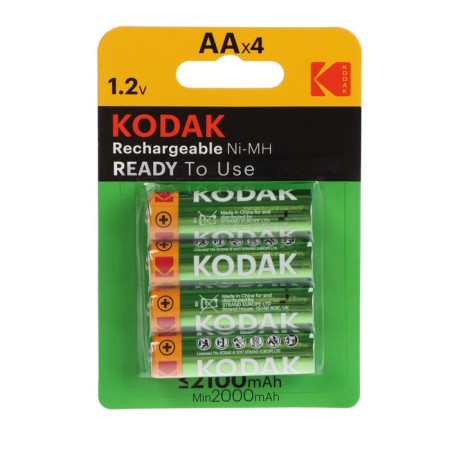 The battery Kodak, Ni-Mh, AA, HR6-4BL, 2100 mAh, blister, 4 pcs.