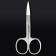 Manicure scissors "Premium", bent, wide, 9 cm, on the blist, silver color