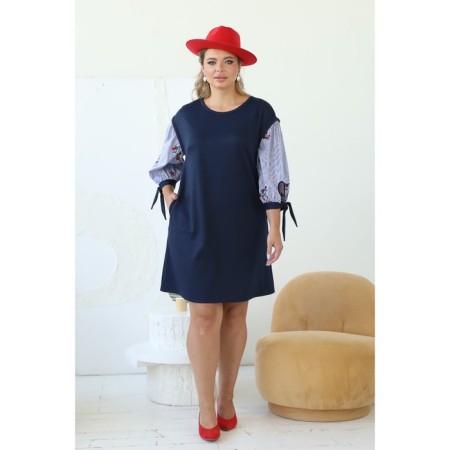 Women's dress, size 62, blue color-1