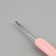 Knitting hook, bilateral, d = 1/2 mm, 13.5 cm, pink color