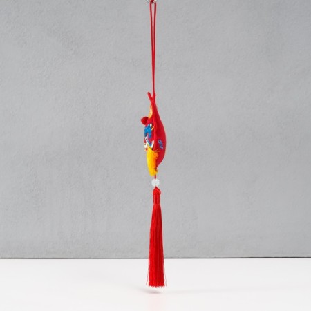 Suspension-Sasha Textile "Dragon" red 2x7.5x24 cm-1