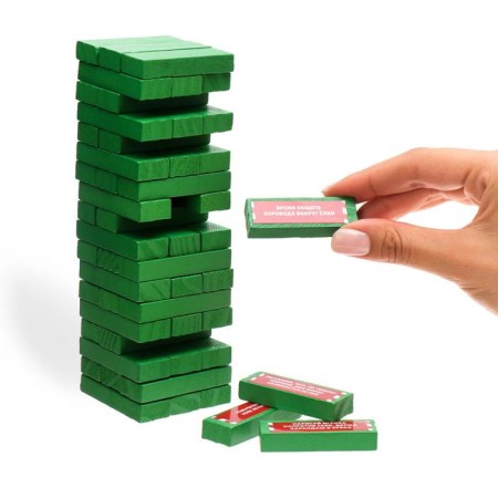 New Year's falling tower "New Year!", 54 bars and stickers, 6+-1