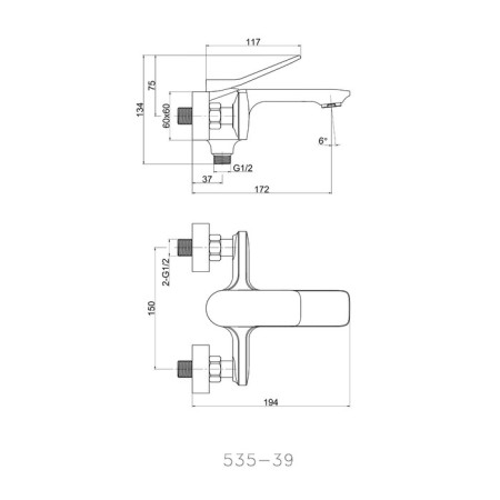 Bath mixer Cersanit Odra A63051-9