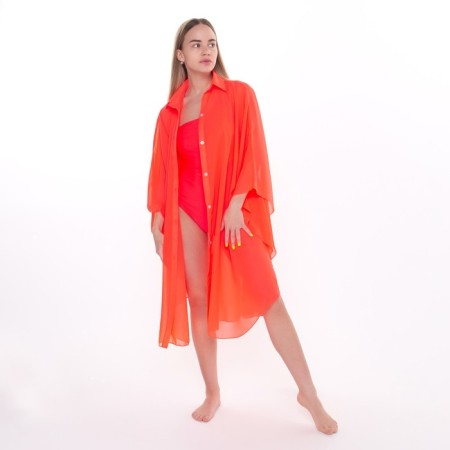 Tunic Beach female, red color, size 48-1
