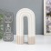 Ceramics Ceramics for 1 candle "Scar" sand-white 10.3x6.2x18 cm