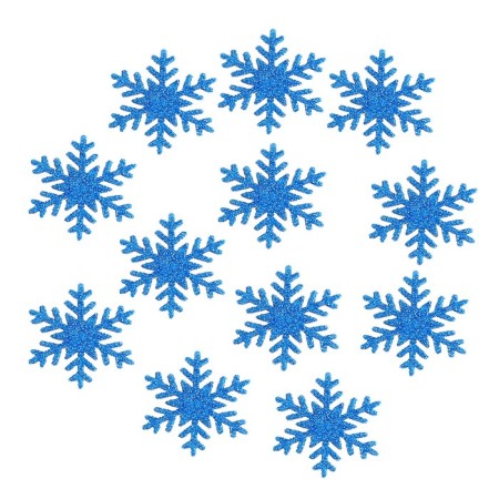 Decor "Snowflakes" on an adhesive basis, set of 12 pcs.