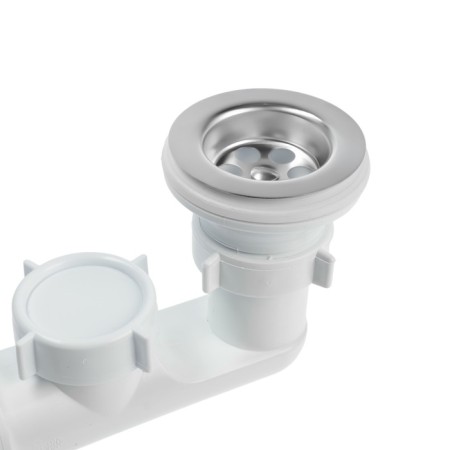 Siphon for shower pallet ORIO A-82589.1 1/2 "x40 mm, adjustable, with corrugated 40x40/50 mm-1