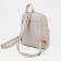 Women's backpack made of artificial leather with lightning, 3 pockets, color gray color