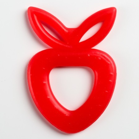 Silicone teether "strawberry", mix color, button-1