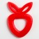 Silicone teether "strawberry", mix color, button