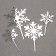 Set for decorating the cake "Snowflakes", 4 pcs., Silver color