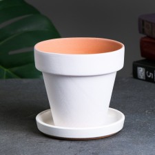 Pot floral white, h11, d12, 0.5l