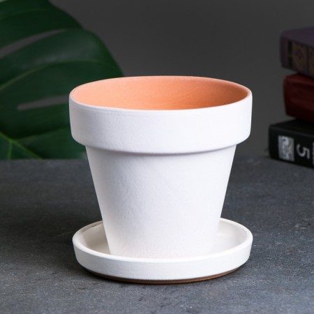 Pot floral white, h11, d12, 0.5l