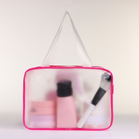 Lightning cosmetic bag, raspberry color-1