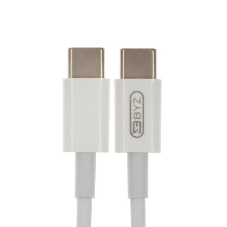 BYZ BC-020, Type-C cable-Type-C, 18 W, 1 m, PVC braid, white-1