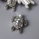 Decor for creativity Metal "Turtle" silver 1.3x1.2 cm