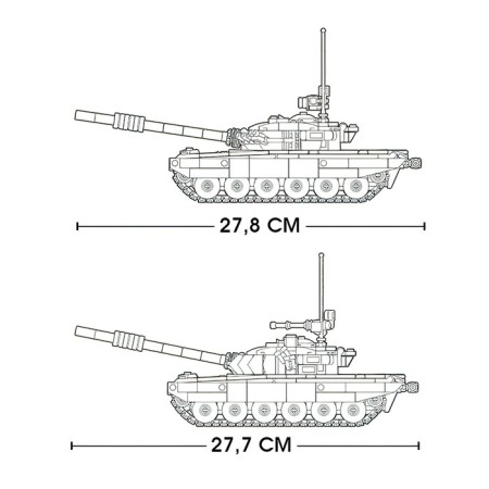 Designer "Model. Combat tank ", 2 assembly options, 770 parts-3