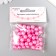 Set of beads "needlework" plastic, diameter 10 mm, 25 g, bright pink