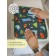 Garbage rug, "dinosaurs", 30x36 cm, for retraining, blue