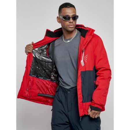 Ski costume men's winter, size 48, red color-16