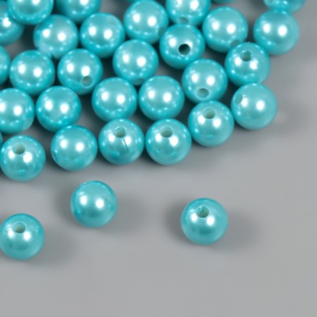 A set of beads "Pearls" d 10 mm, 250 grams, pale blue-1
