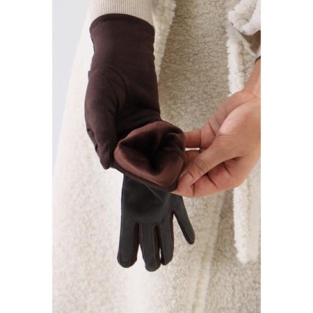 Gloves are female, dimensionless, without insulation, brown color-2