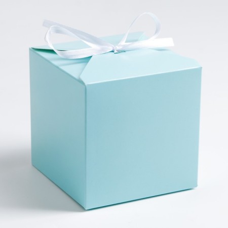 Blue folding box, 10 x 10 x 10 cm,
