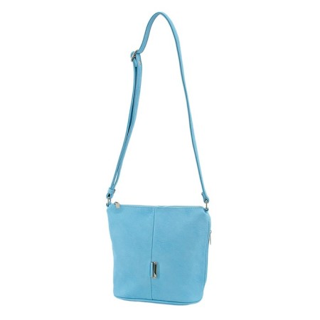 Female bag, artificial leather, blue 22x11x24 cm-3