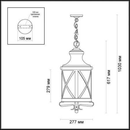 SATION lamp, 3x60W E14, black/golden patina-2