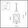 SATION lamp, 3x60W E14, black/golden patina