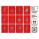 A set of subject notebooks of 46 sheets, 12 objects "Red chic" coated cardboard, 3D foil, in film