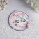 Pillow under the Ring "Spring Mood", 12.5x12.5x0.6 cm, lilac pastel pink