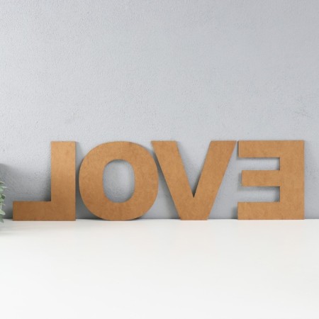 Panel letters "Love" The height of the letters 20 cm, set 4 details white-2