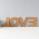 Panel letters "Love" The height of the letters 20 cm, set 4 details white