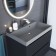 Sink uperwood Classic quartz 70 cm, quartz, gray matte, concrete