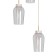 Mantra Nora, E27, 3x20W chandelier, gold color, marble