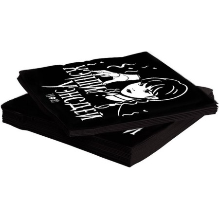 Napkins "Gloomy Story", Black, 33 × 33 cm, 20 pcs