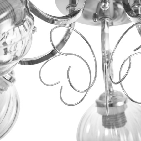 Ashley chandelier 5x40W E27 chrome 55x55x20cm-6